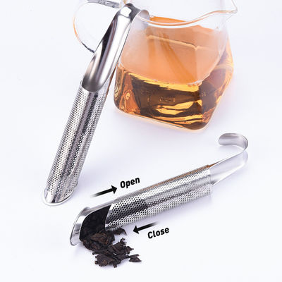 Acero inoxidable de mango largo de la cepillo de especias malla de tubería infusora de té para artículos de cocina