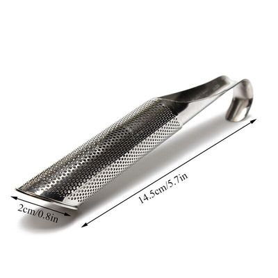 Acero inoxidable de mango largo de la cepillo de especias malla de tubería infusora de té para artículos de cocina