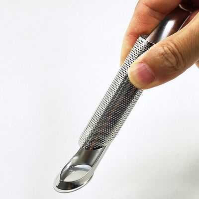 Acero inoxidable de mango largo de la cepillo de especias malla de tubería infusora de té para artículos de cocina