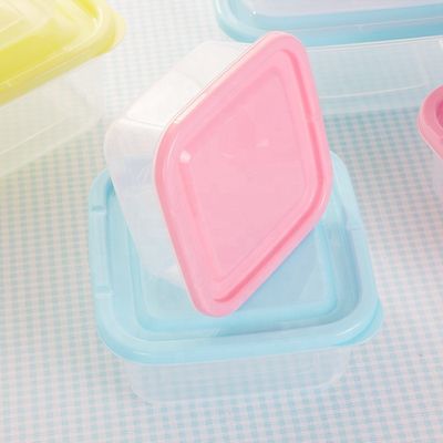 Contenedores de plástico para almacenamiento de alimentos en miniatura para refrigeradores y microondas que ahorran espacio