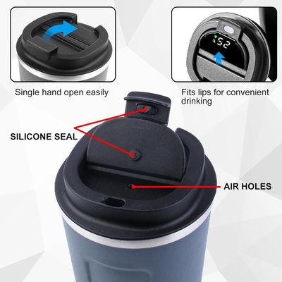 18/8 Taza de acero inoxidable aislada para viajes con aislamiento de vacío de doble pared