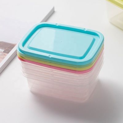 Contenedores de plástico para almacenamiento de alimentos en miniatura para refrigeradores y microondas que ahorran espacio