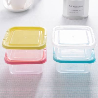 Contenedores de plástico para almacenamiento de alimentos en miniatura para refrigeradores y microondas que ahorran espacio