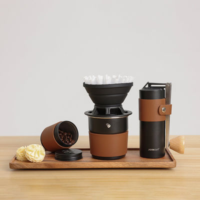 Conveniente y estilo de diseño europeo para exteriores portable plegable manual set de molino de café
