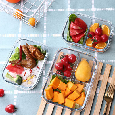 Contenedores de preparación de comidas de vidrio hermético para adultos