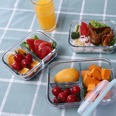 Contenedores de preparación de comidas de vidrio hermético para adultos