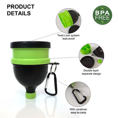 Alimentos 4 OZ/120Ml Funnel de proteína en polvo con llavero portátil y conveniente dispensador