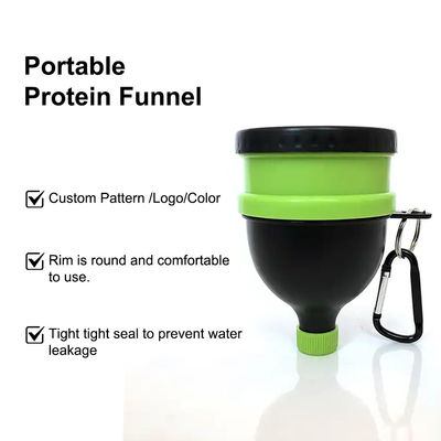 Alimentos 4 OZ/120Ml Funnel de proteína en polvo con llavero portátil y conveniente dispensador