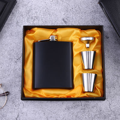 Flasca de la cadera de acero inoxidable 304 para alcohol negro mate Capacidad 1 oz 2 oz 3 oz 4 oz 5 oz
