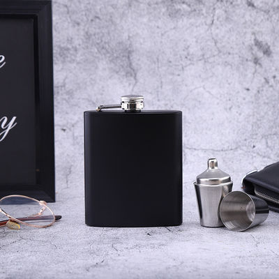 Flasca de la cadera de acero inoxidable 304 para alcohol negro mate Capacidad 1 oz 2 oz 3 oz 4 oz 5 oz