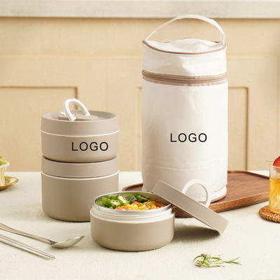Caja de comida aislada de plástico inoxidable ecológico personalizada para almacenamiento infantil