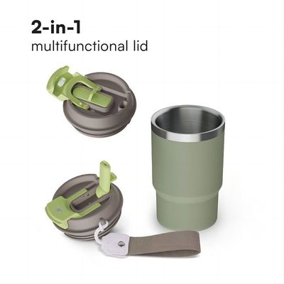 Acero inoxidable 16 oz tumbler con vacío aislado taza de café libre de BPA tapa personalizada