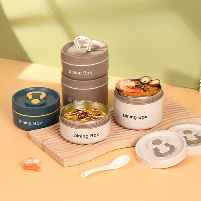 Caja de comida aislada de plástico inoxidable ecológico personalizada para almacenamiento infantil