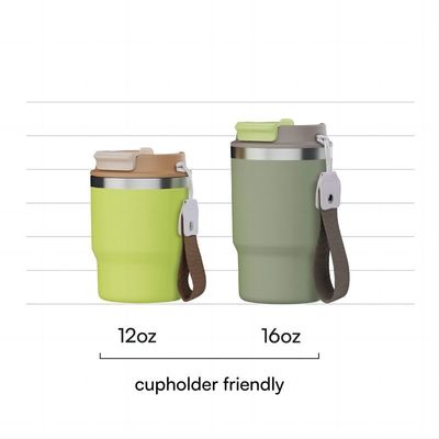 Acero inoxidable 16 oz tumbler con vacío aislado taza de café libre de BPA tapa personalizada