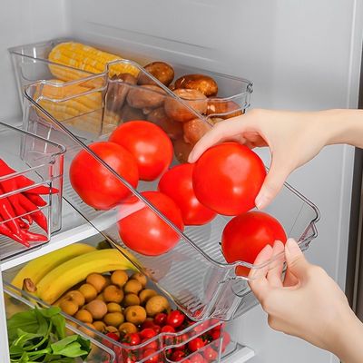 Envase de almacenamiento de alimentos Cuadrado Contenedor de plástico de cocina para organizador de cajones de la nevera