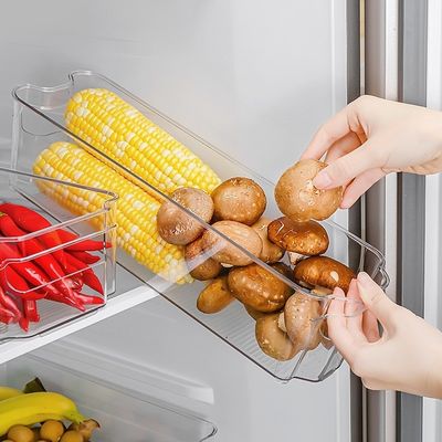 Envase de almacenamiento de alimentos Cuadrado Contenedor de plástico de cocina para organizador de cajones de la nevera
