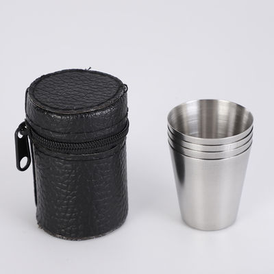 Conjunto de regalo de whisky inoxidable portátil de acero inoxidable para acampar con botella de cadera a prueba de fugas