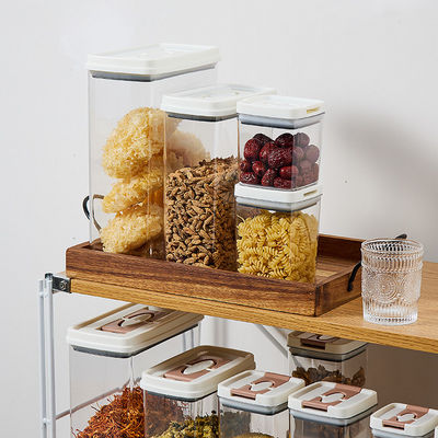 Conjunto de 6 piezas libre de BPA, transparente, hermético, fácil de abrir, tapas de cereales, sello de cerveza, recipientes de almacenamiento de alimentos secos