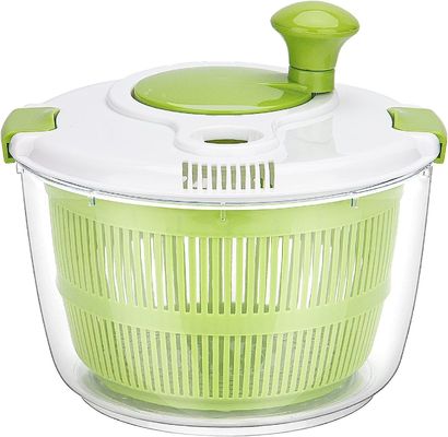 Confortable manija 5L Salada de lechuga gran secador de hilado con logotipo personalizado aceptable