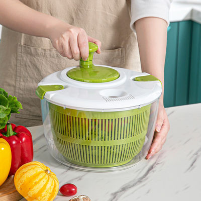 Confortable manija 5L Salada de lechuga gran secador de hilado con logotipo personalizado aceptable