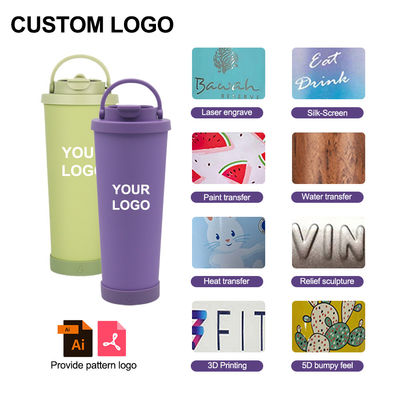 Tumbler aislado de acero inoxidable de paja con revestimiento cerámico y base de silicona