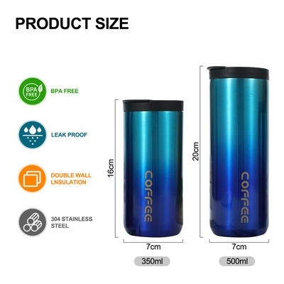 Regalos de negocios 550ml de aislamiento al vacío de acero inoxidable Taza de viaje con tapa a prueba de fugas