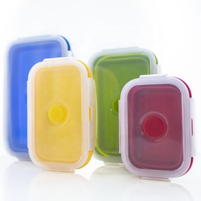 Muy personalizado, seguro, microondas, amigable con el medio ambiente, caja de silicona para el almuerzo
