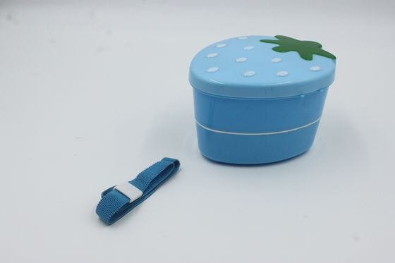 Contenedor de alimentos en forma de fresa para niños 15x12x8.7cm Embalaje de caja de almuerzo a prueba de fugas personalizado