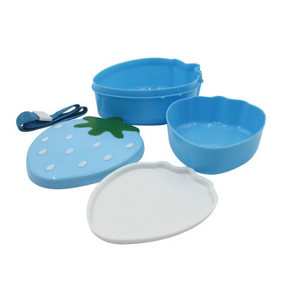 Contenedor de alimentos en forma de fresa para niños 15x12x8.7cm Embalaje de caja de almuerzo a prueba de fugas personalizado