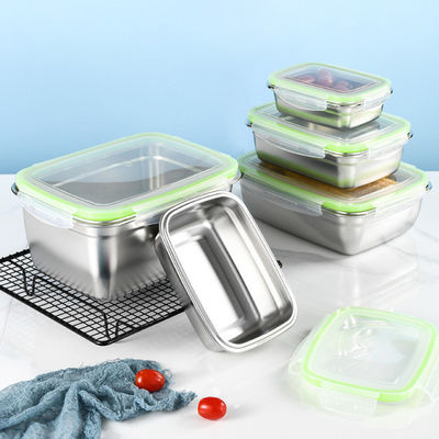 Caja de comidas de acero inoxidable 304 no tóxica Resistente a los ácidos alimentarios Inodoro y insípido