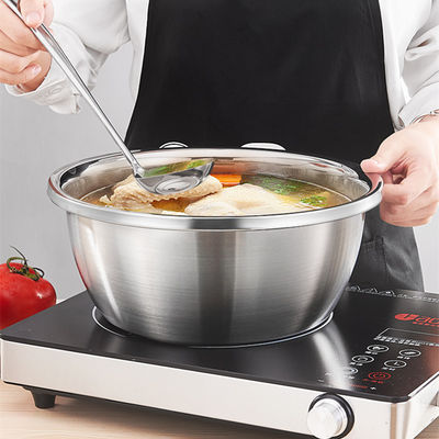Logotipo personalizado Cuchillero de cocina versátil 304 de acero inoxidable Microporous Colander Cuenco de lavado de arroz Conjunto 550g