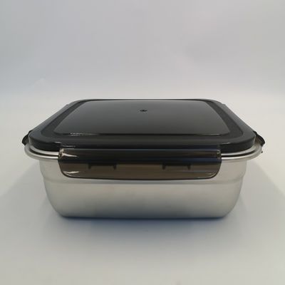 Rectángulo 400/750/1200ml de acero inoxidable Bento Set de la caja de almuerzo con tapas de bloqueo y duradero