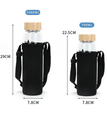 TOUR Copas de vidrio para actividades al aire libre con capacidad de 700 ml / 1000 ml y escala de tiempo