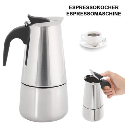 Herramientas de café y té 6 tazas de acero inoxidable Moka Pot Espresso Cafetería de Bialetti