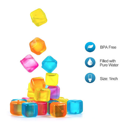 Coloridos cubitos de hielo refrescables 310g hechos de material de grado alimenticio plástico libre de BPA