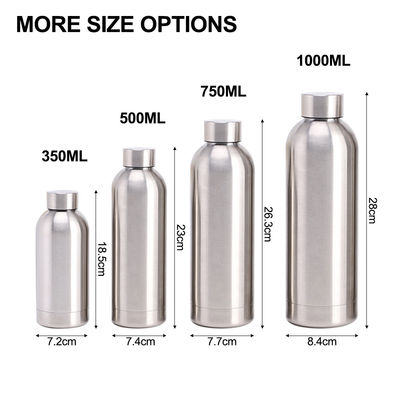 Botella de agua potable aislada de acero inoxidable de 750 ml de doble pared hecha para hervir agua