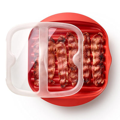 28*25*5cm Material PP de grado alimenticio personalizado Cocina de microondas con tapa acepta logotipo personalizado