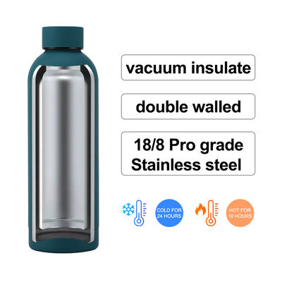 Botella de agua potable aislada de acero inoxidable de 750 ml de doble pared hecha para hervir agua