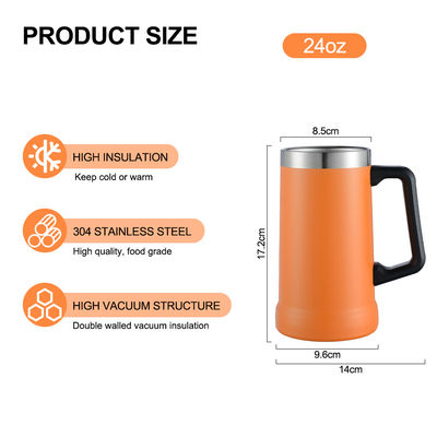 350g de doble pared de vacío aislante de acero inoxidable taza de cerveza 16 oz 24 oz tipo de bebida tazas