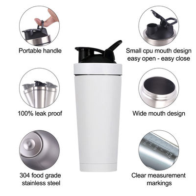 739ml / 500ml Capacidad Color personalizado Botella de batidora de proteínas de acero inoxidable para gimnasio