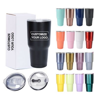 Taza de auto de café de acero inoxidable de 30 oz con paja Solución sostenible y elegante