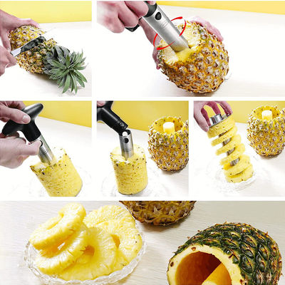 Acero inoxidable 304 Corer de piña cortador de cocina rápida para la eliminación fácil de núcleo