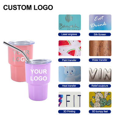 Reutilizable Mini Tumbler Shot Glass 304 de acero inoxidable con logotipo personalizado