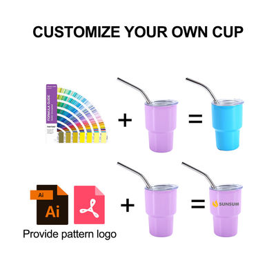 Reutilizable Mini Tumbler Shot Glass 304 de acero inoxidable con logotipo personalizado