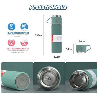 Equipado con recubrimiento anticorrosión 500 ml de botella de agua de acero inoxidable