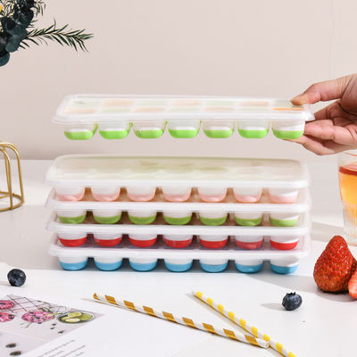 Tableros de hielo apilables con tapa resistente a derrames extraíble libre de BPA y material de silicona