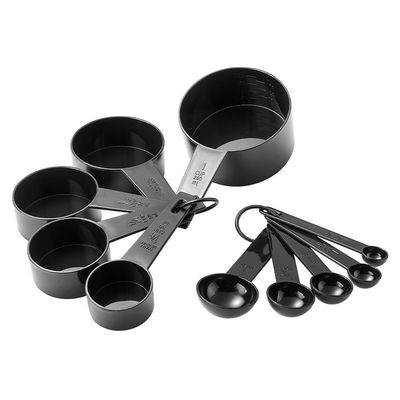 Instrumentos de medición Tazas de medición profesionales de plástico con cuchara de café Conjunto de 5 100 g