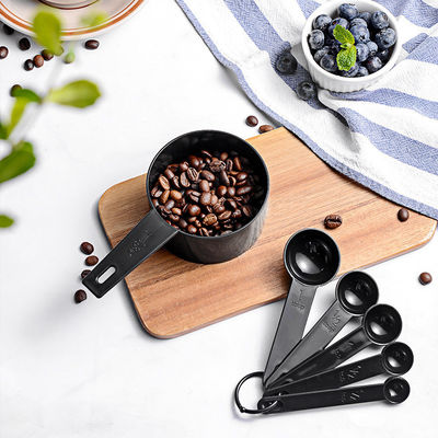Instrumentos de medición Tazas de medición profesionales de plástico con cuchara de café Conjunto de 5 100 g