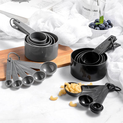 Instrumentos de medición Tazas de medición profesionales de plástico con cuchara de café Conjunto de 5 100 g