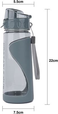 Botellas de agua deportivas de 570 ml para adultos portátiles a prueba de fugas y libres de BPA